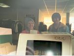 Maria Farrell to the left. My dad sat opposite her. 